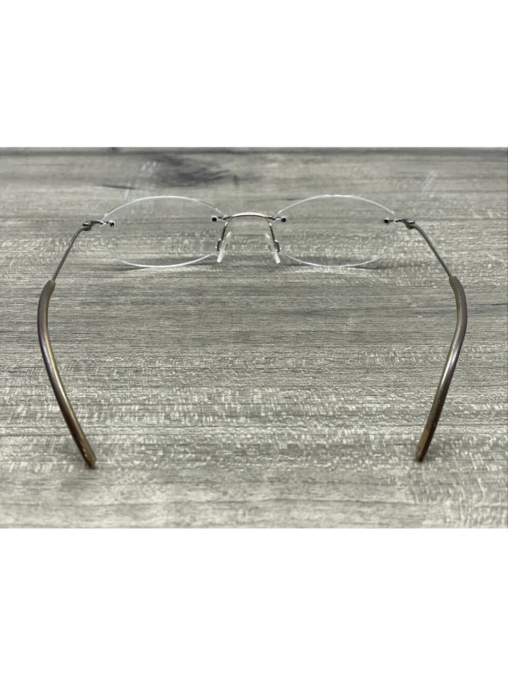 Calvin Klein 635 43 Eyeglasses Frames Silver Rimless Rim 48[]19-140 Frames Only